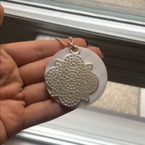 Silver long necklace